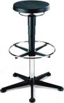 NW Drehhocker m.Bodengleitern u.Fußring Integralschaum schwarz Sitz-H.570-850mm (9000454141)