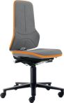NW Arbeitsdrehstuhl Neon Rollen Supertec-Gewebe grau orange 450-620mm BIMOS (9000454260)