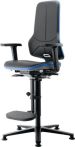NW Arbeitsdrehstuhl Neon Gleiter+Aufstiegshilfe o.Polsterelement blau 590-870mm P (9000454283)