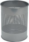 NW Papierkorb 15l H315xD.260mm Lochraster Stahlbl.pulverbe.silber-metallic DURABLE (9000468150)