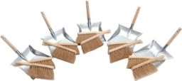 NW Kehrschaufelset m.Holzgriff 10xKokoshandfeger 5xKehrschaufel SOREX (9000470000)