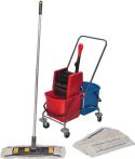 NW Reinigungswagenset Eimer 2x17l Presse/Stiel/Halter/4 Mopps STA (9000472131)