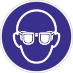 NW Schild Augenschutz benutzen D.200mm Ku. blau/weiß ASR A1.3 DIN EN ISO 7010 (9000477500)