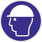 NW Schild Kopfschutz benutzen D.200mm Kunststoff blau/weiß ASR A1.3 DIN EN ISO 7010 (9000477505)