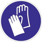 NW Folie Handschutz benutzen D.200mm blau/weiß ASR A1.3 DIN EN ISO 7010 (9000477499)