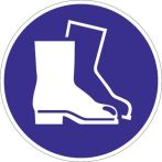 NW Schild Fußschutz benutzen D.200mm Kunststoff blau/weiß ASR A1.3 DIN EN ISO 7010 (9000477514)