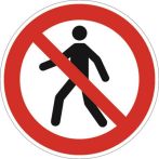 NW Verbotszeichen ASR A1.3/DIN EN ISO 7010 Fußgänger verboten Ku. (9000477555)