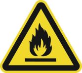 NW Warnzeichen ASR A1.3/DIN EN ISO 7010 200mm Warnung feuergefährliche Stoffe Ku. (9000477654)