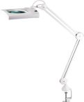 NW LED-Lupenleuchten 190,5mm (7,5 Zoll) m. Abdeckung,eckiger Kopf weiß m. Tischklem (9000483066)