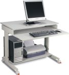NW PC-Arbeitstisch H720-1100xB900xT500mm lichtgrau fahrbar (9000483270)