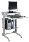 NW PC-Arbeitstisch H720-1100xB600xT500mm lichtgrau fahrbar (9000483271)