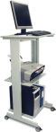 NW PC-Arbeitstisch H1180xB600xT500mm lichtgrau fahrbar (9000483272)