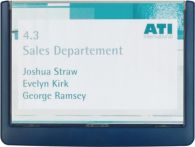 NW Tür-/Infoschild B149xH105,5mm Sichtfenster Plexiglas Rücken ABS blau DURABLE (9000483404)