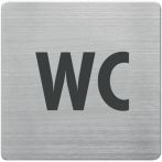 NW Tür-/Infoschild B90xH90mm Sichtfenster WC Rücken VA geb. (9000483434)