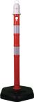 NW Sperrpfosten PP rot/weiß D.63mm z.Aufstellen m.Sechseckfuss m.Öse (9000490023)