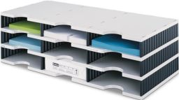 NW Sortierablage Trio 9 Fächer H223xB723xT331mm Polystyrol grau/schwarz (9000493275)