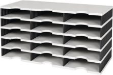 NW Sortierablage Trio 15 Fächer H363xB723xT331mm Polystyrol grau/schwarz (9000493277)