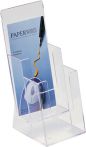 NW Tischprospekthalter 2 x 1/3 DIN A4/C6 lang Ku.transp.freistehend HELIT (9000493322)
