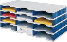 NW Sortierablage Trio 12 Fächer H293xB723xT331mm Polystyrol grau/blau (9000493347)