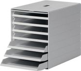 NW Schubladenbox 7 Schubl.m.versenkbarer Frontklappe grau H322xB250xT365mm DURABLE (9000493435)