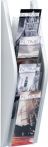 NW Prospekthalter H540xB169xT80mm 1/3 DIN A4 hoch silber (9000493700)