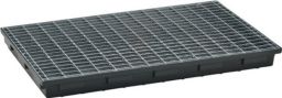 NW Regalwanne L980xB600xH85mmPE schwarz m.Gitterrost 30l CEMO (9130466159)