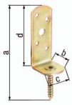 NW Flechtzaunhalter 115x31,5x30x75mm galv.gelb verz.L-Form GAH (3000200161)