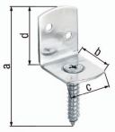 NW Flechtzaunhalter 83x32x30x38mm VA ma L-Form GAH (3000200163)