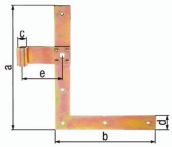 NW Fensterl.-Winkelb.L.250 x 200mm B.30mm S.3mm STA galv.gelb verz.L ger. (3000200240)
