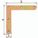 NW Eckwinkel L.120x120mm B.20mm STA galv. gelb verz. GAH (3000200454)