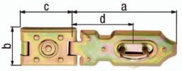 NW Sicherheits-Überfalle L.70x35mm B.26mm STA galv. gelb verz. GAH (3000200526)