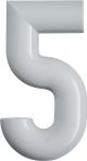 NW Hausnummer Ziffer 5 Spezial-Polyamid 99 reinweiß 165mm D.33mm HEWI (3000206570)