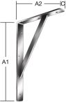 NW Stegkonsole L.300mm H.200mm B.30mm S.4mm verz.Trgf.300kg VORMANN (3000272094)
