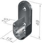 NW Schrankrohrlager 11127 Zinkdruckg.verchr.Wandmont.35x20mm (3000282765)