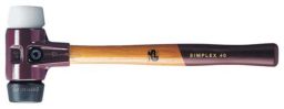 NW Schonhammer SIMPLEX L.350mm Kopf-D.50mm mittelh.HO Gum.schwarz/Superplast. weiß (4000811677)
