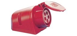 NW CEE-Wanddose 16 A 400 V Steckerst.6 h m.Klappdeckel IP44 (4000873890)