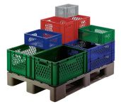 NW Transportbehälter L600xB400xH320mm rot PP Durchfassgr.Seitenwände durchbrochen (9000448170)