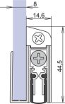 NW Türdichtung Schall-Ex® GS-8 Nr. 1-407 Ausl.1-s.L.708mm Alu. silberf. (3327023074)