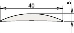 NW Türdichtung Aluschwelle 090 Nr. 3-111 L.840mm Alu. silber elox. (3327023099)
