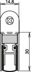 NW Türdichtung Schall-Ex® DUO L-15 WS Nr. 1-382 Ausl.2-s.L.708mm Alu. silberf. (3327023103)