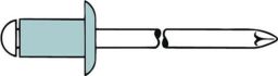NW Blindniet Nietschaft dxl 5,0x12,0mm Alu/Edelstahl 500 St.GESIPA (4000813581)