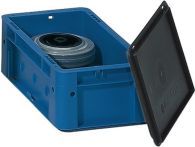 NW Auflagedeckel L300xB200mm schwarz PP f.Transportstapelkasten 4St./Karton (9000446077)