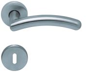 Scoop Drückergarnitur PullBloc Form 1084 Edelstahl matt, Rosette rund 
