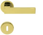 Scoop Drückergarnitur PullBloc Form 1005 PVD Messinggelb, Rosette rund