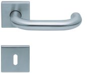Scoop Drückergarnitur PullBloc Form 1104 Edelstahl poliert, Rosette quadratisch