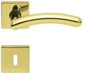 Scoop Drückergarnitur PullBloc Form 1084 PVD Messinggelb, Rosette quadratisch 