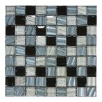 HPH Placke Mosaik Glasmosaik-NGW 3x3 schwarz/grau glzd. 30x30x0,8 cm Art. 14780