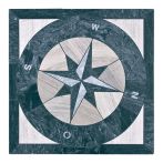 HPH Placke Rosone ROSA DEI VENTI-2 Nero 67x67x0,8 cm Art. 14799