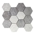 HPH Placke Mosaik ESAGONA-4 Ardesia 25,9x22,4 cm Art. 15604 antracite/bianco/grigio