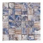 HPH Placke Mosaik Modo SHABBY CHIC-1 azul 4,8x4,8 30x30x0,8cm Art. 15673